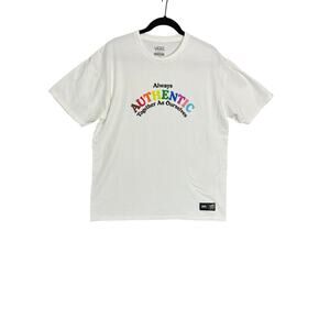 Vans Always Authentic Rainbow Gay Pride Shirt Unisex Size XL 100% Cotton